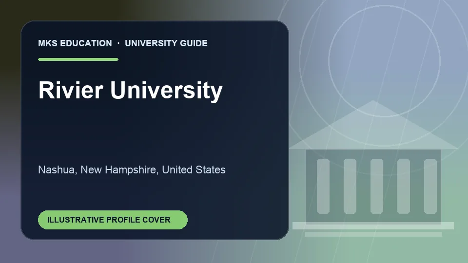 Illustrative MKS Education profile cover for Rivier University in United States