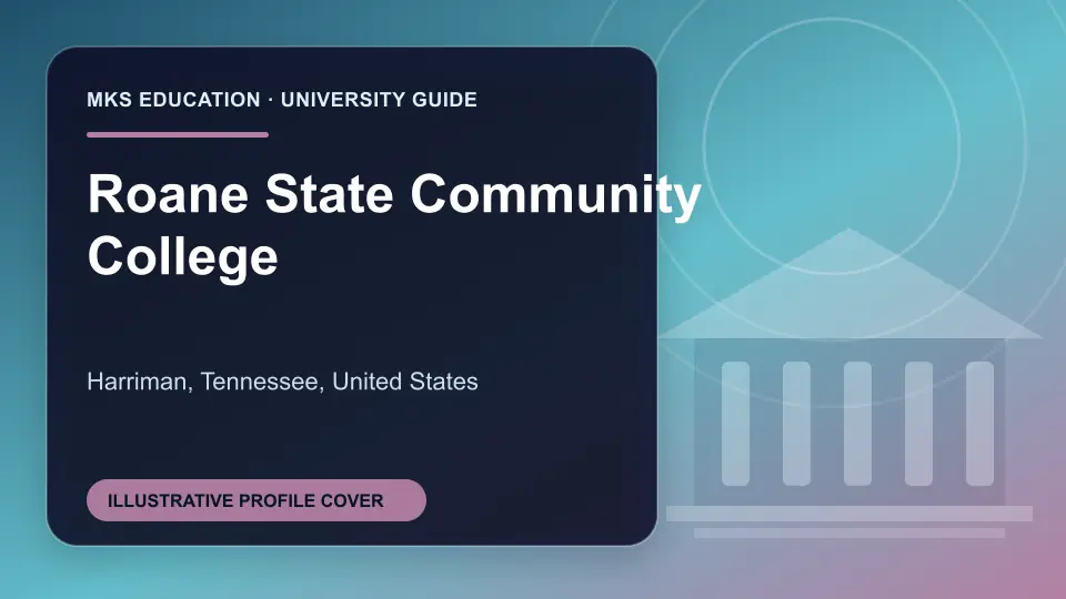 Illustrative MKS Education profile cover for Roane State Community College in the USA