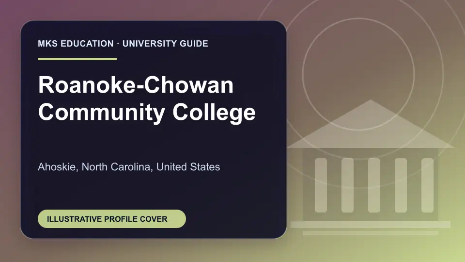 Illustrative MKS Education profile cover for Roanoke-Chowan Community College in the USA