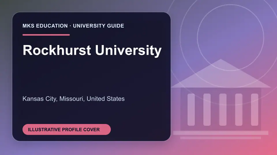 Illustrative MKS Education profile cover for Rockhurst University in the USA