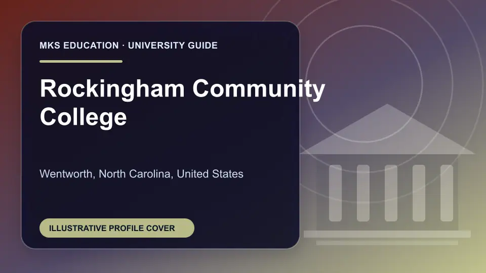 Illustrative MKS Education profile cover for Rockingham Community College in the USA