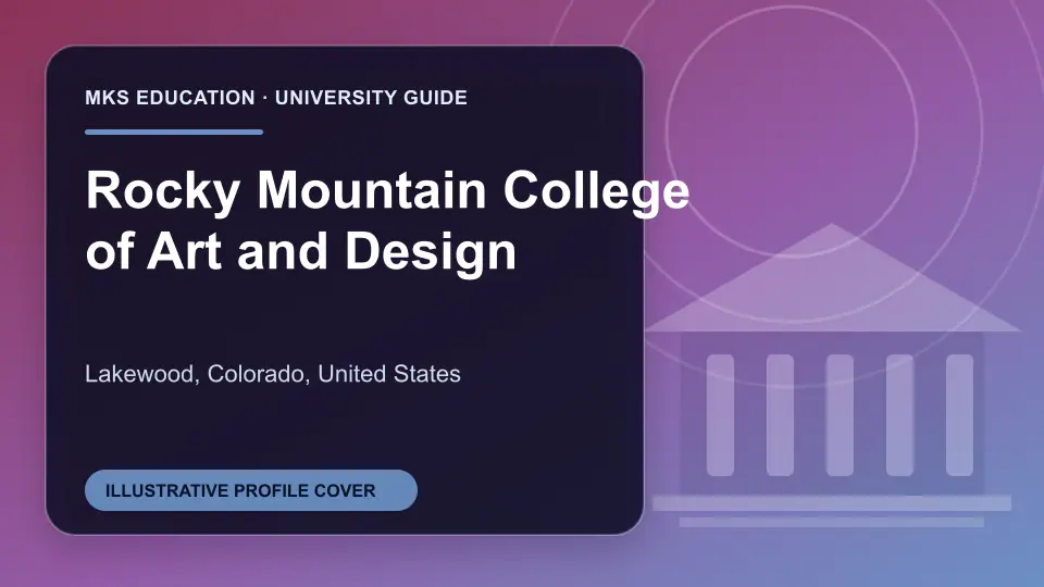 Illustrative MKS Education profile cover for Rocky Mountain College of Art and Design in the USA