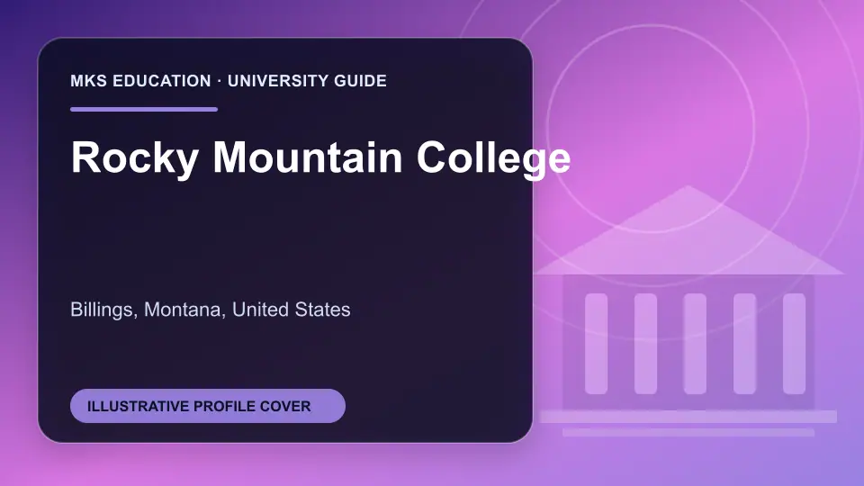 Illustrative MKS Education profile cover for Rocky Mountain College in the USA