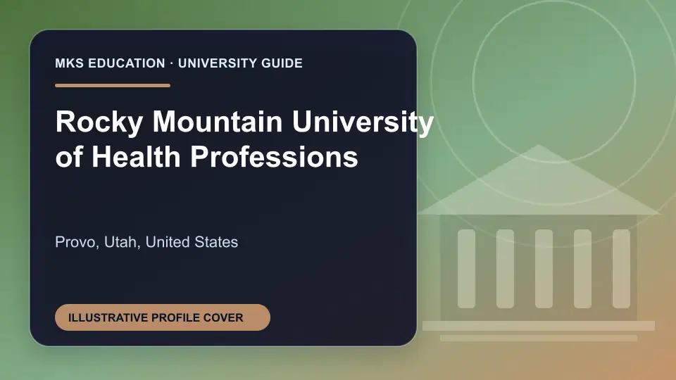 Illustrative MKS Education profile cover for Rocky Mountain University of Health Professions in the USA