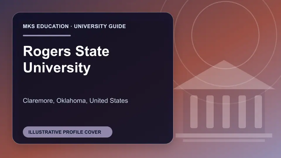 Illustrative MKS Education profile cover for Rogers State University in the USA