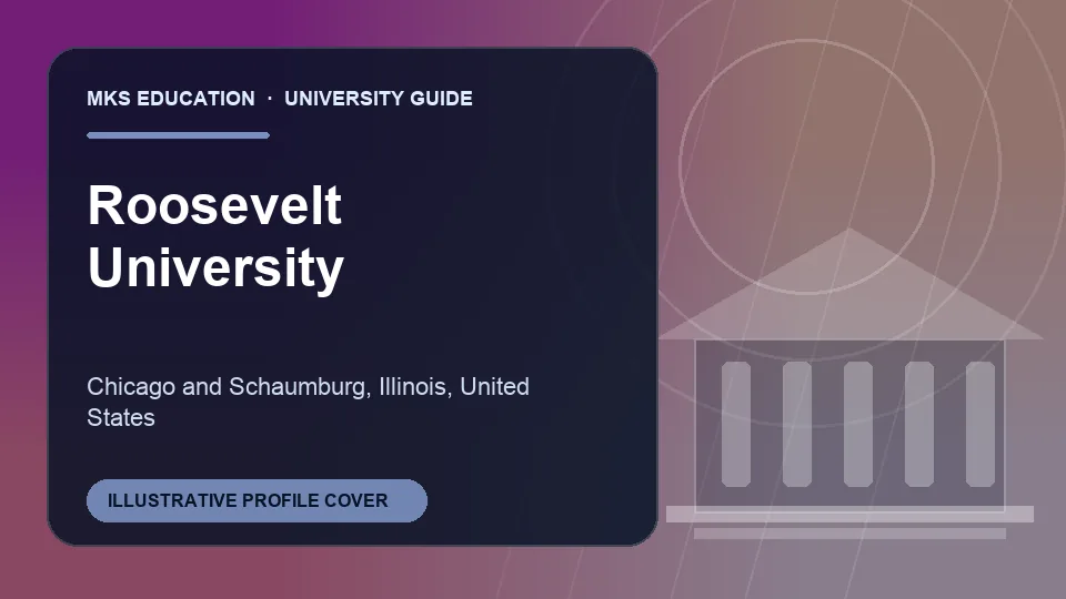 Illustrative MKS Education profile cover for Roosevelt University in the USA