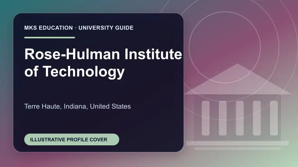 Illustrative MKS Education profile cover for Rose-Hulman Institute of Technology in the USA