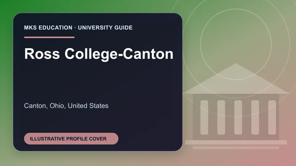Illustrative MKS Education profile cover for Ross College-Canton in the USA