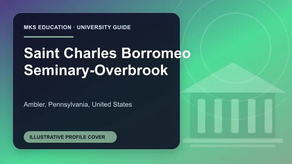 Illustrative MKS Education profile cover for Saint Charles Borromeo Seminary-Overbrook in the USA