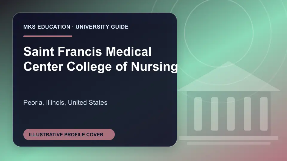 Illustrative MKS Education profile cover for Saint Francis Medical Center College of Nursing in the USA