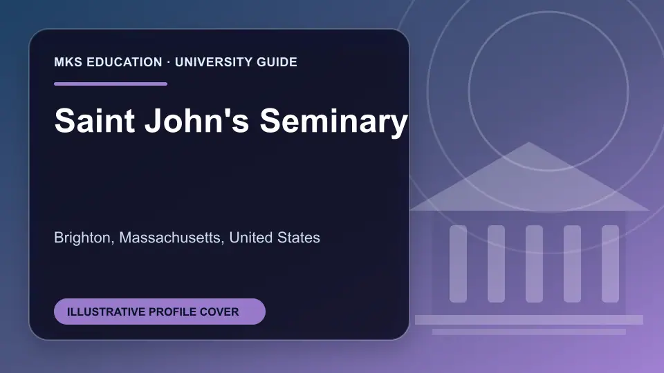 Illustrative MKS Education profile cover for Saint John's Seminary in the USA
