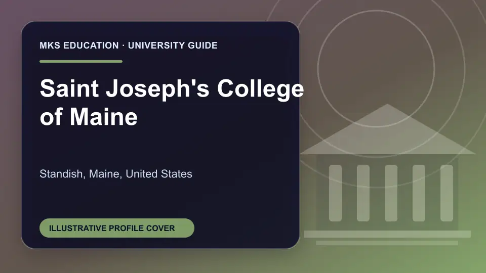 Illustrative MKS Education profile cover for Saint Joseph's College of Maine in the USA