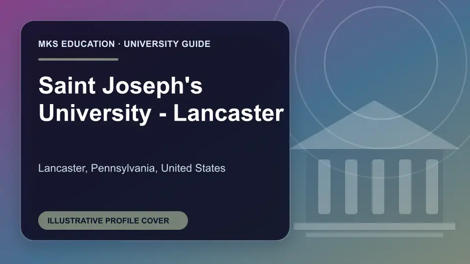 Illustrative MKS Education profile cover for Saint Joseph's University - Lancaster in the USA