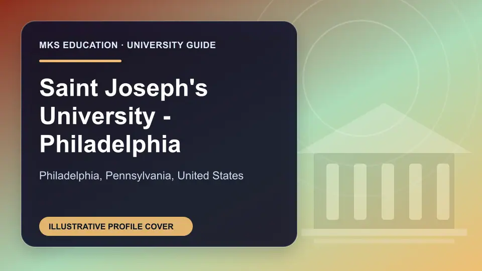 Illustrative MKS Education profile cover for Saint Joseph's University - Philadelphia in the USA