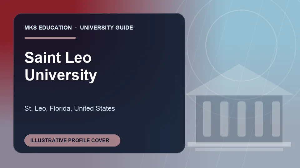 Illustrative MKS Education profile cover for Saint Leo University in United States