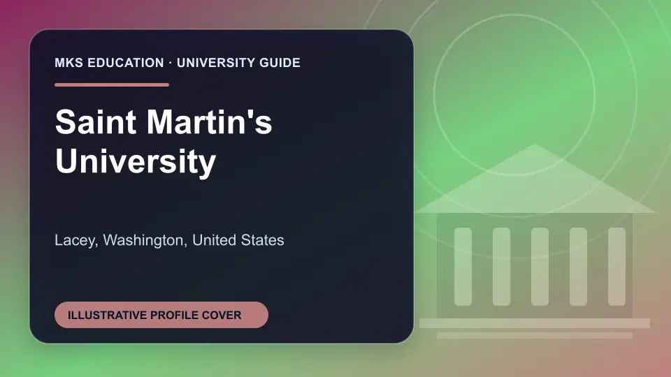 Illustrative MKS Education profile cover for Saint Martin's University in the USA