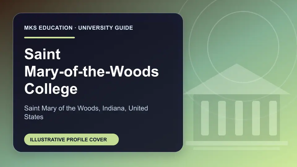 Illustrative MKS Education profile cover for Saint Mary-of-the-Woods College in the USA