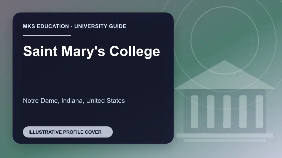 Illustrative MKS Education profile cover for Saint Mary's College in the USA