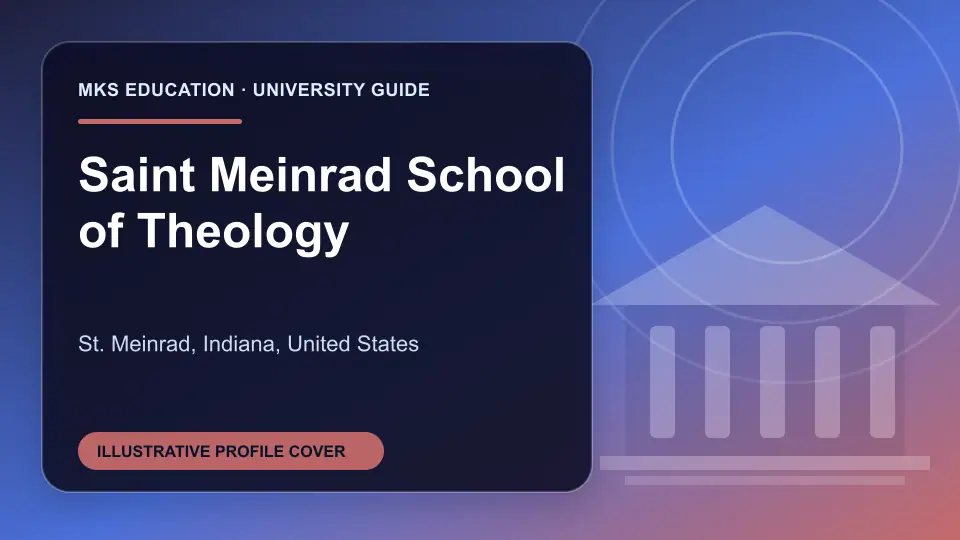 Illustrative MKS Education profile cover for Saint Meinrad School of Theology in the USA