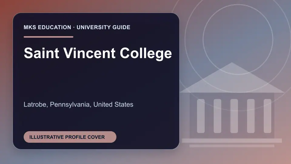 Illustrative MKS Education profile cover for Saint Vincent College in the USA