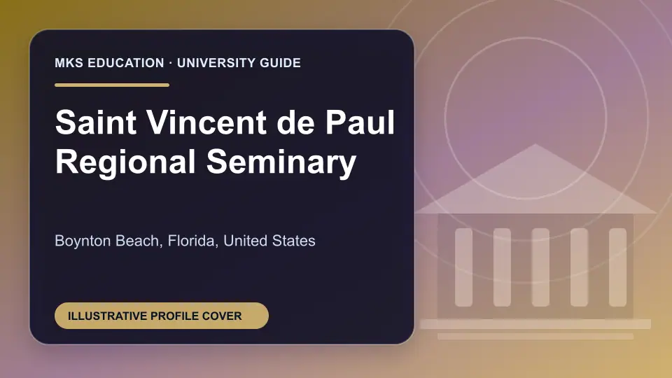Illustrative MKS Education profile cover for Saint Vincent de Paul Regional Seminary in the USA