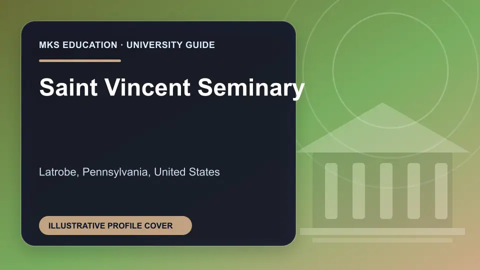 Illustrative MKS Education profile cover for Saint Vincent Seminary in the USA
