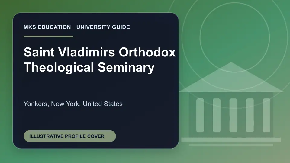 Illustrative MKS Education profile cover for Saint Vladimirs Orthodox Theological Seminary in the USA