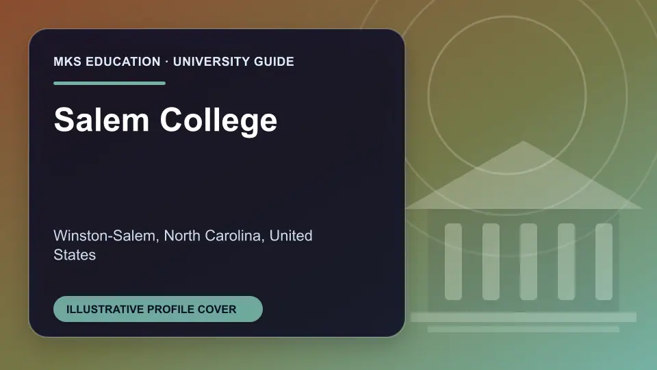 Illustrative MKS Education profile cover for Salem College in the USA
