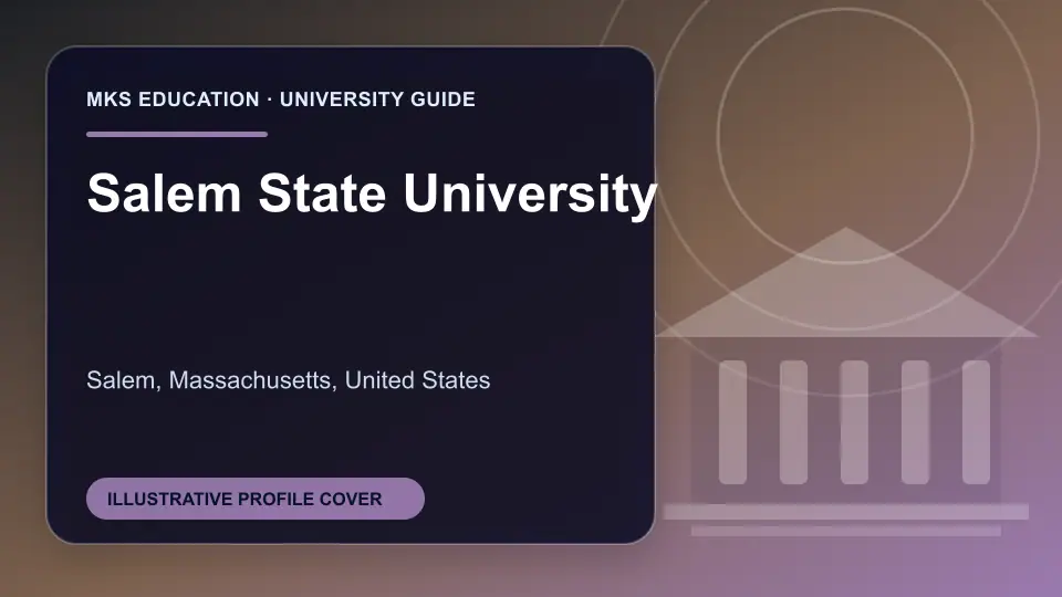 Illustrative MKS Education profile cover for Salem State University in the USA