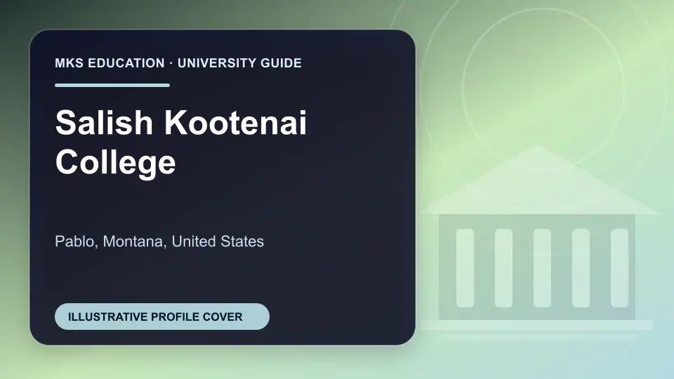 Illustrative MKS Education profile cover for Salish Kootenai College in the USA