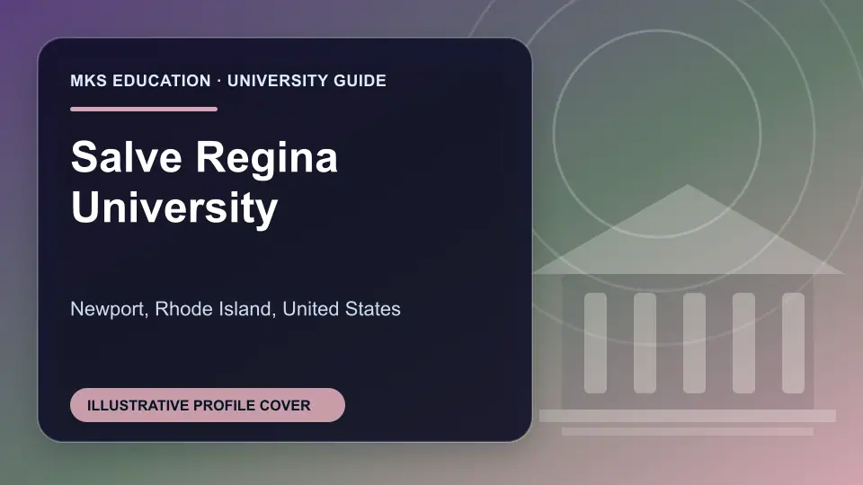 Illustrative MKS Education profile cover for Salve Regina University in the USA