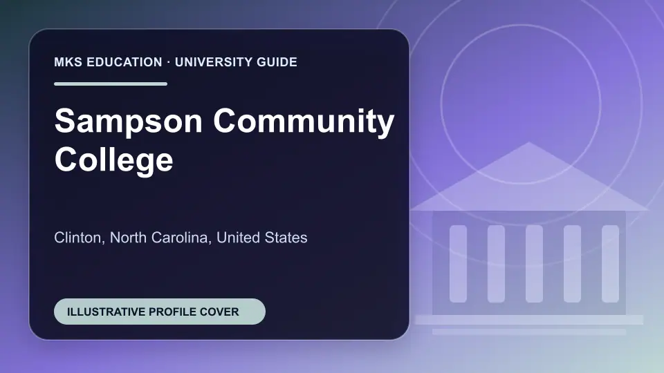 Illustrative MKS Education profile cover for Sampson Community College in the USA