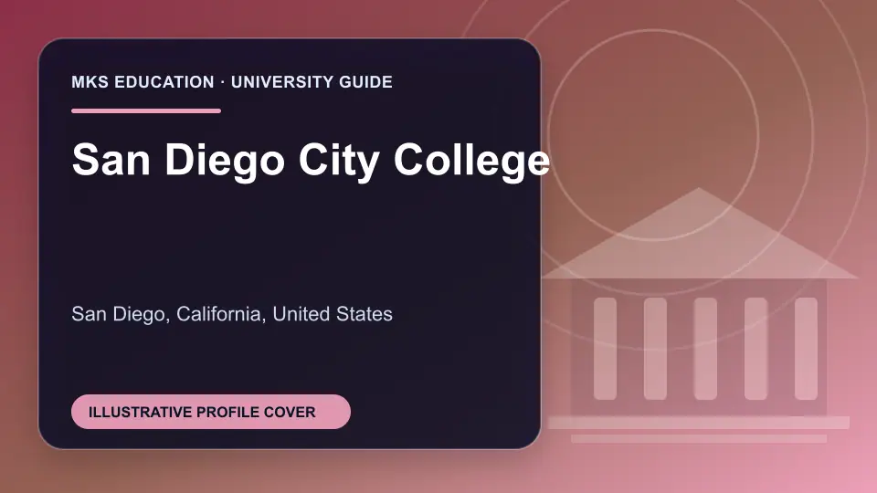 Illustrative MKS Education profile cover for San Diego City College in the USA