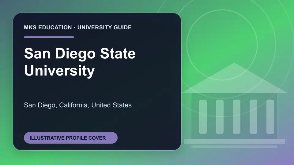 Illustrative MKS Education profile cover for San Diego State University in the USA