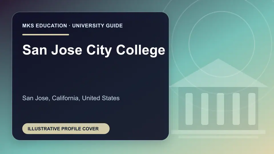 Illustrative MKS Education profile cover for San Jose City College in the USA
