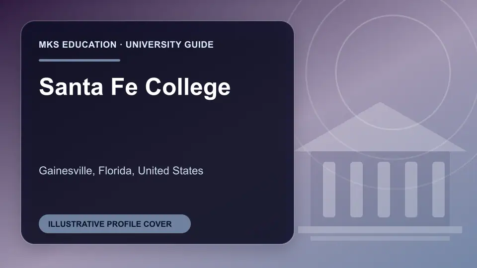 Illustrative MKS Education profile cover for Santa Fe College in the USA