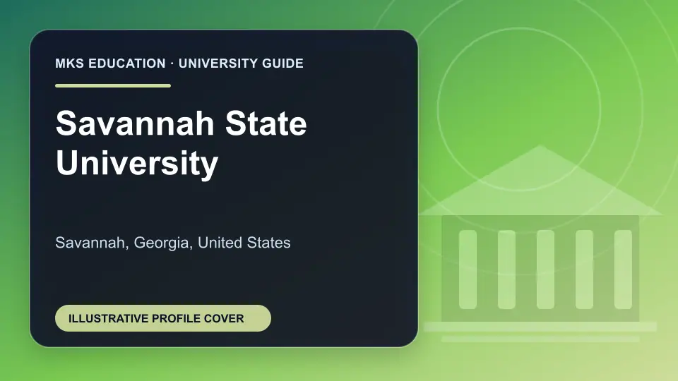 Illustrative MKS Education profile cover for Savannah State University in the USA