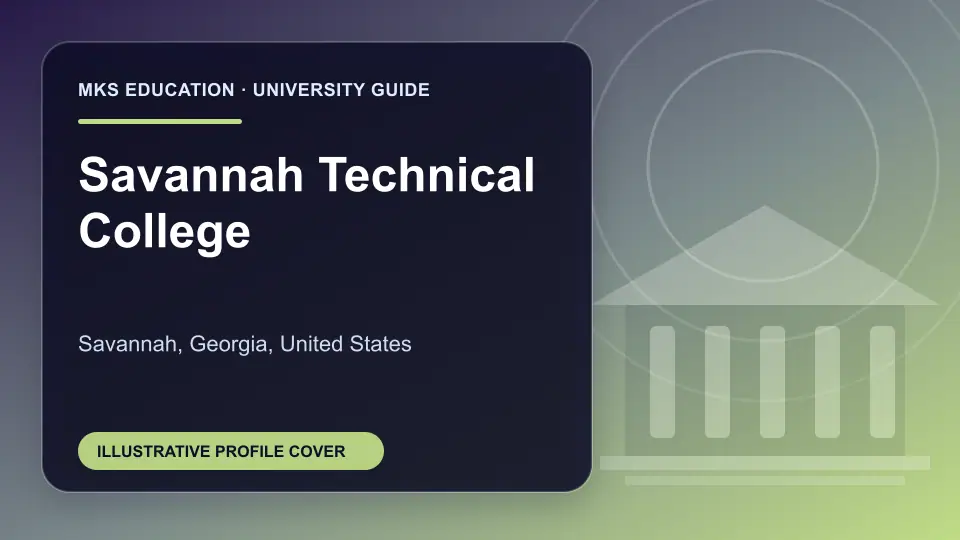 Illustrative MKS Education profile cover for Savannah Technical College in the USA
