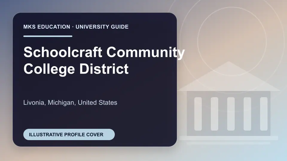 Illustrative MKS Education profile cover for Schoolcraft Community College District in the USA