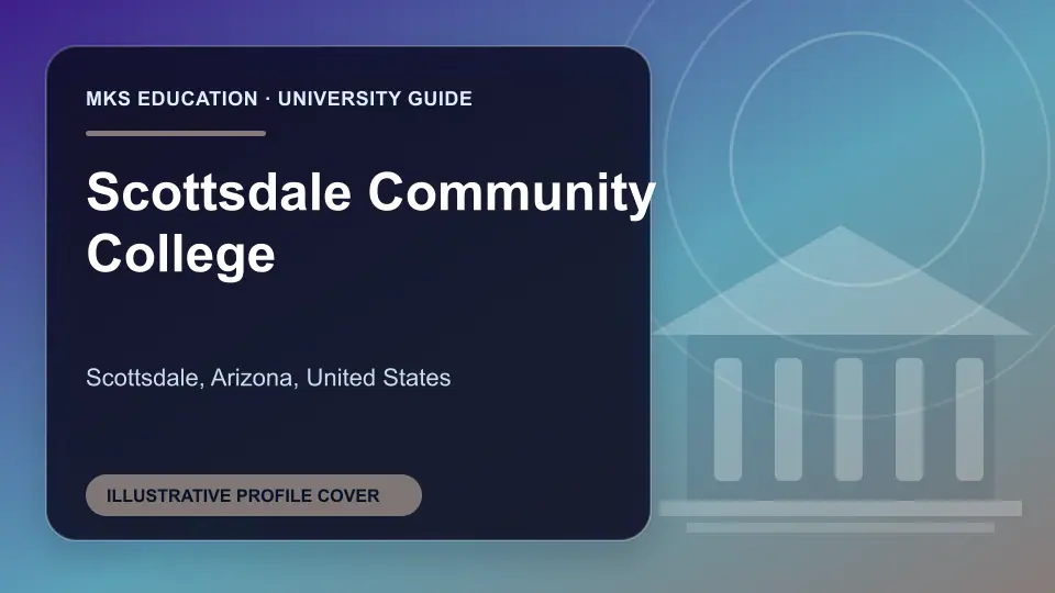 Illustrative MKS Education profile cover for Scottsdale Community College in the USA