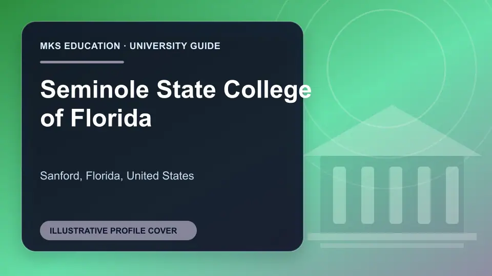 Illustrative MKS Education profile cover for Seminole State College of Florida in the USA