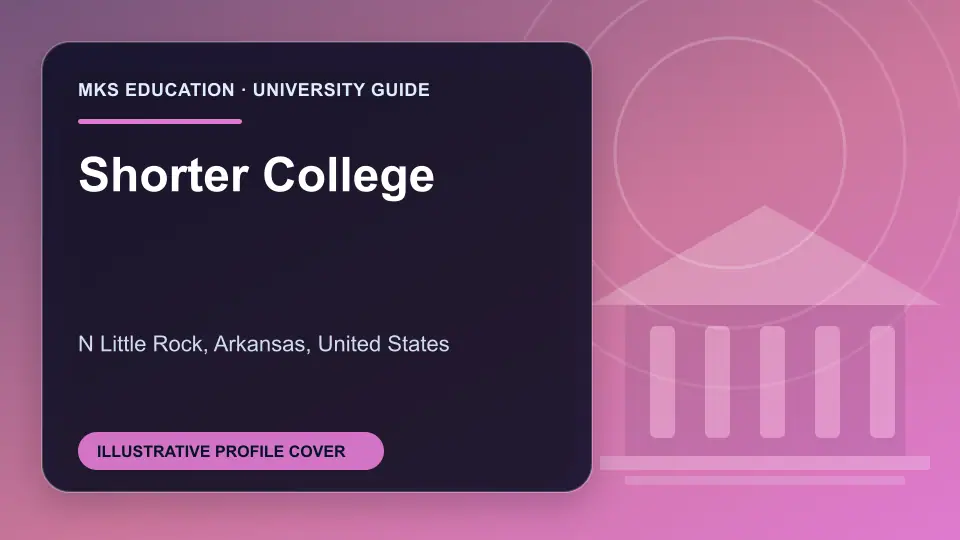 Illustrative MKS Education profile cover for Shorter College in the USA
