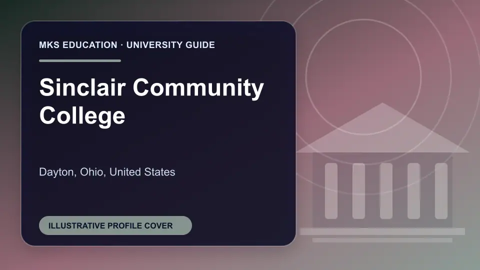 Illustrative MKS Education profile cover for Sinclair Community College in the USA