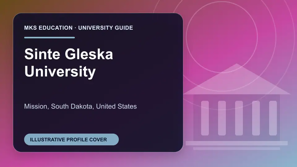 Illustrative MKS Education profile cover for Sinte Gleska University in the USA