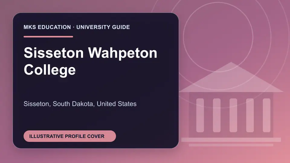 Illustrative MKS Education profile cover for Sisseton Wahpeton College in the USA