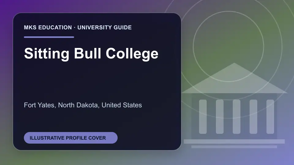 Illustrative MKS Education profile cover for Sitting Bull College in the USA