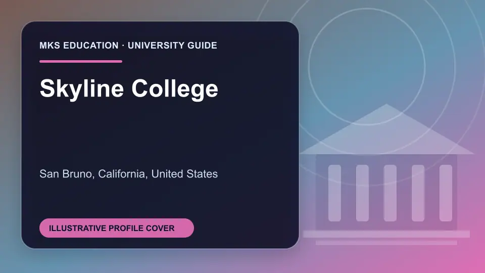 Illustrative MKS Education profile cover for Skyline College in the USA
