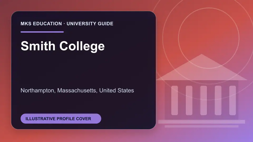 Illustrative MKS Education profile cover for Smith College in the USA