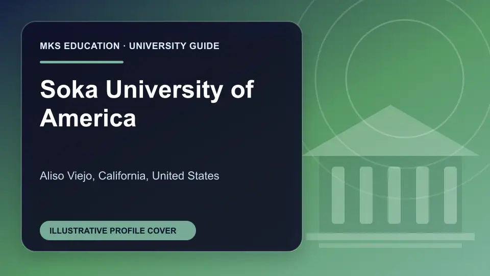 Illustrative MKS Education profile cover for Soka University of America in the USA