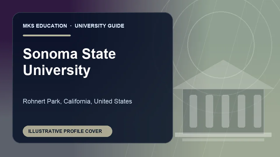 Illustrative MKS Education profile cover for Sonoma State University in United States